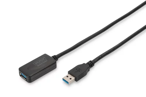 Подовжувач DIGITUS USB 3.0 Active Cable, A/M-A/F, 5м, чорний