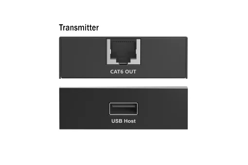 Подовжувач DIGITUS USB 2.0, для використання з кабелем Cat6, до 150 м, 4 х USB-A, чорний