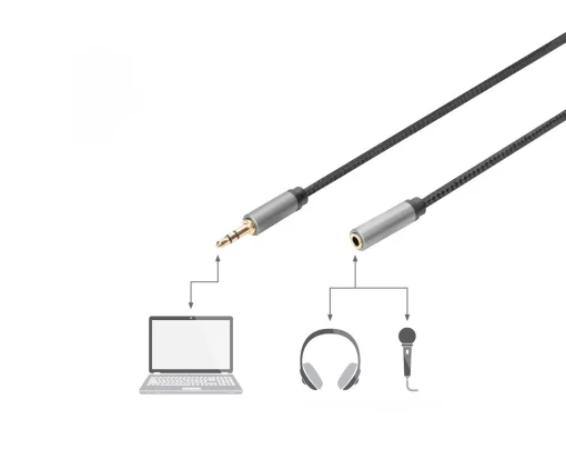Кабель DIGITUS Audio Extension, 3.5 mm M/F, 3 m