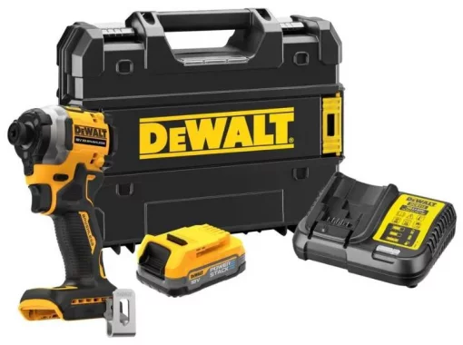 Шурупокрут ударний акумуляторний DeWalt XR Li-Ion PowerStack 18В 1х1.7А·год 206Нм 3250об/хв 3800уд/хв кейс 0.95кг