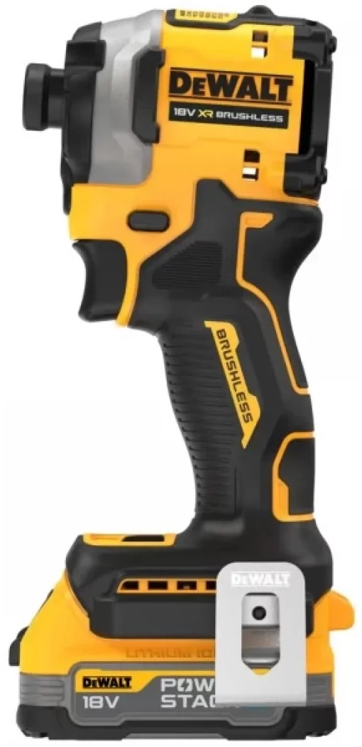 Шурупокрут ударний акумуляторний DeWalt XR Li-Ion PowerStack 18В 1х1.7А·год 206Нм 3250об/хв 3800уд/хв кейс 0.95кг