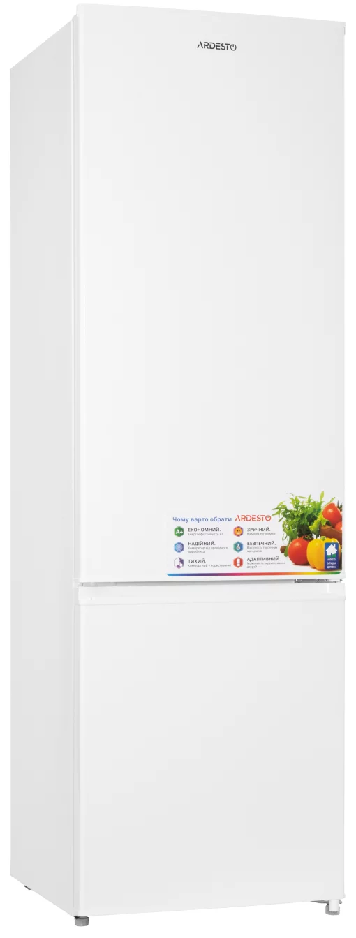 Холодильник ARDESTO з нижн. мороз., 177x54.7х56.8, холод.відд.-198л, мороз.відд.-62л, 2дв., А+, ST, білий