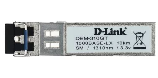 Трансивер D-Link DEM-310GT SFP, 1x1000BaseLX. SM 10км, LC (10шт/уп)