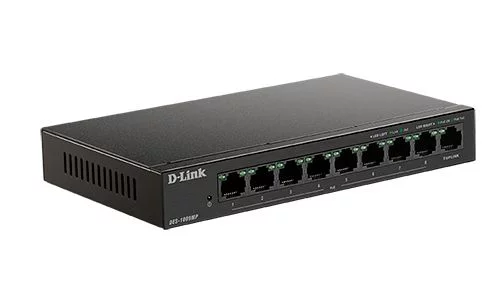 Комутатор D-Link DES-1009MP 8xFE PoE, 1xGE, 117Вт
