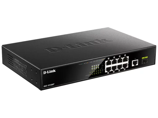 Комутатор D-Link DGS-1010MP 9xGE PoE, 1xSFP, 125W