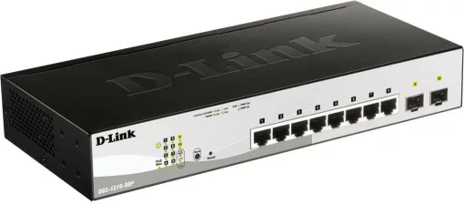 Комутатор D-Link DGS-1210-08P 8x1GE PoE, 2xSFP