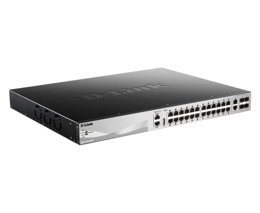 Комутатор D-Link DGS-3130-30PS 24xGE PoE, 2x10GE, 4xSFP+, L3
