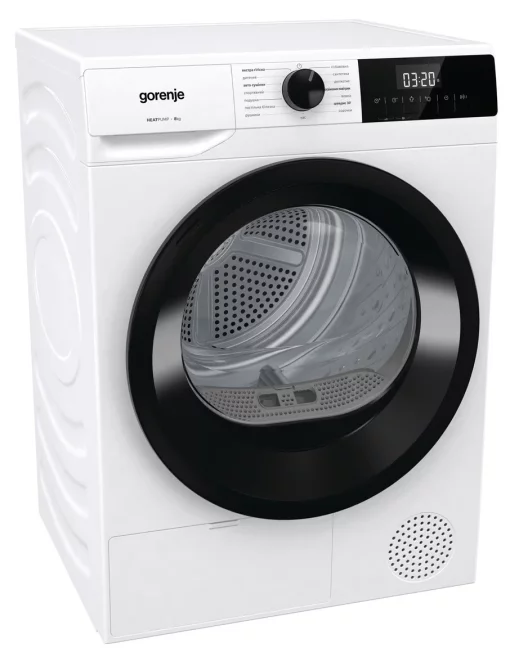 Сушильна машина Gorenje тепловий насос, 8кг, А++, 60см, дисплей, білий