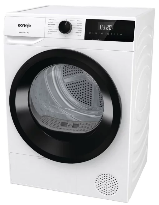 Сушильна машина Gorenje тепловий насос, 8кг, А++, 60см, дисплей, білий