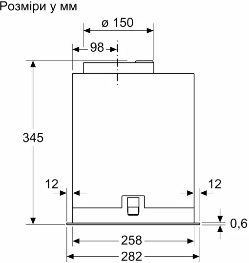 Витяжка Bosch вбудована, 52см, 570м.куб/год, нерж