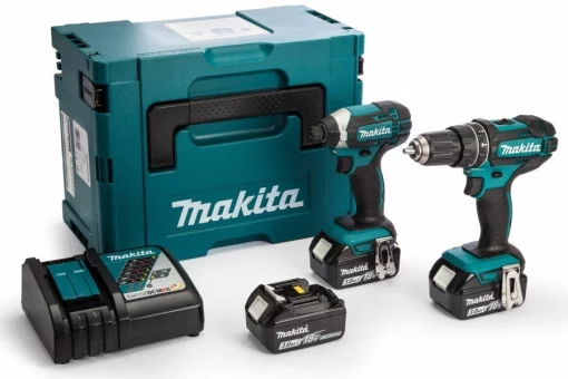 Набір із двох акумуляторних інструментів Makita DLX2131JX1 LXT 18В дриль-шурупокрут DHP482Z гвинтоверт DTD152Z акб 3х3А·год кейс