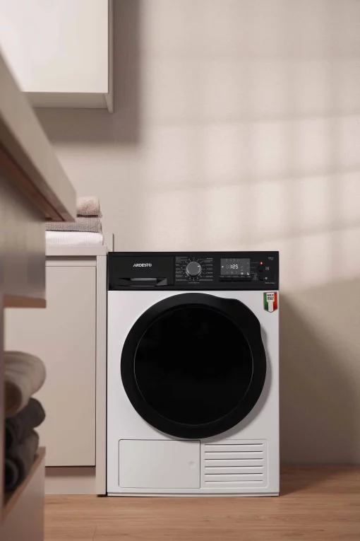 Сушильна машина ARDESTO тепловий насос Bianco Vero, 8кг, A++, 63см, дисплей, підсвіч.барабана, білий