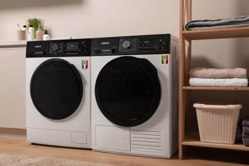 Сушильна машина ARDESTO тепловий насос Bianco Vero, 8кг, A+++, 63см, дисплей, інвертор, підсвіч.барабана, білий