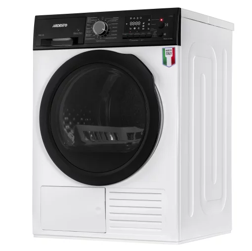 Сушильна машина ARDESTO тепловий насос Bianco Vero, 8кг, A+++, 63см, дисплей, інвертор, підсвіч.барабана, білий