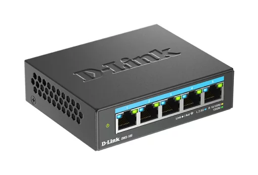 Комутатор D-Link DMS-105 5x2.5GE, Некерований