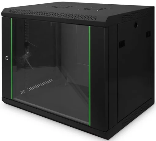 Шафа DIGITUS 19", 9U, Wall Mounting Dynamic Basic, 600x450 мм, 60кг максимально, чорна