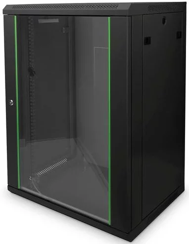 Шафа DIGITUS 19", 16U, Wall Mounting Dynamic Basic, 600x450 мм, 60кг максимально, чорна