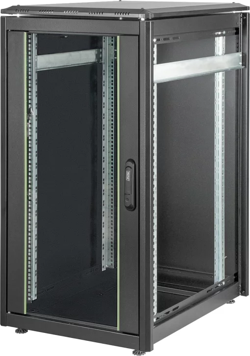 Шафа DIGITUS 19", 22U, Network Unique, 600x800 мм, 800кг максимально, чорна