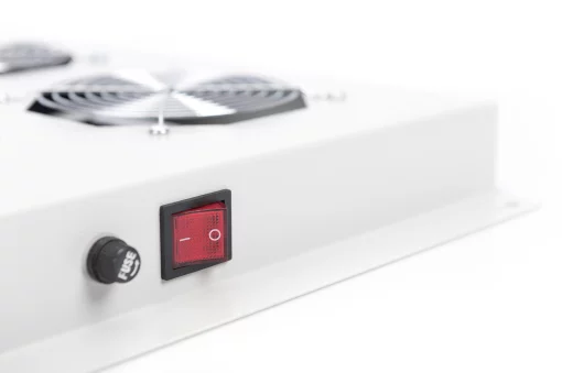 Блок вентиляторів DIGITUS 19" Roof, 2 fans, thermostat, RAL 7035