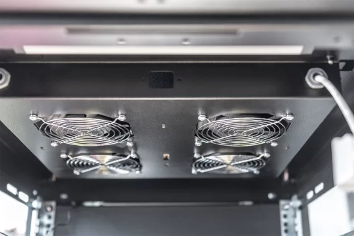 Блок вентиляторів DIGITUS 19" Roof, 4 fans, thermostat, RAL 9005