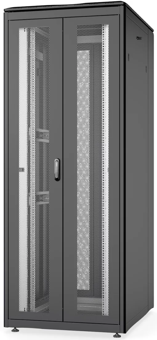 Шафа DIGITUS 19", 42U, Network Unique, подвійні перфоровані двері, 800x1000 мм, 800кг максимально, чорна