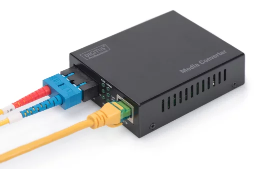 Медіа конвертор DIGITUS Gigabit, RJ45 / MM SC DX, 850nm, 0.5км