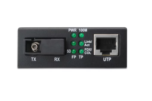 Медіа конвертор DIGITUS Gigabit, RJ45 / SM SC SX, BiDi Tx1310nm/Rx1550nm, 20км