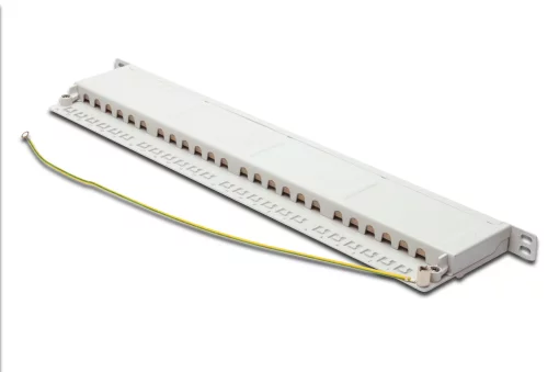 Патч-панель DIGITUS CАТ 6 STP, 19", 0.5U, 24 порти, зібрана, сіра