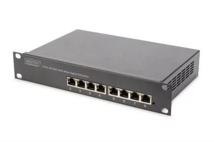 Комутатор DIGITUS 10", Gigabit Ethernet 8x10/100/1000Mbps RJ45 POE
