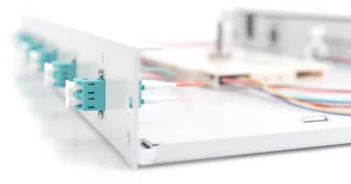 Оптична панель DIGITUS 19' 1U, 6xLC duplex, incl, Splice Cass, OM3 Color Pigtails, Adapter