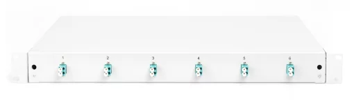 Оптична панель DIGITUS 19' 1U, 6xLC duplex, incl, Splice Cass, OM3 Color Pigtails, Adapter