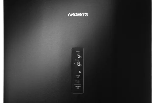 Холодильник ARDESTO з нижн. мороз., 201.8x59.5х66, холод.відд.-256л, мороз.відд.-104л, 2дв., А++, NF, інв., диспл зовн., зона св-ті, чорний