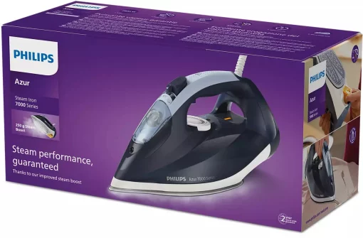 Праска Philips 7000 Series, 2800Вт, 300мл, паровий удар -250гр, постійна пара - 50гр, нерж. сталь, темно синій