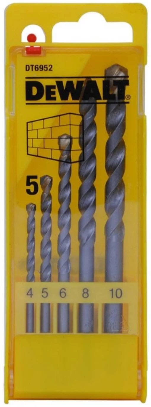 Набір свердел по бетону, цеглі, каменю DeWalt EXTREME, 4-10мм, кейс, 5шт