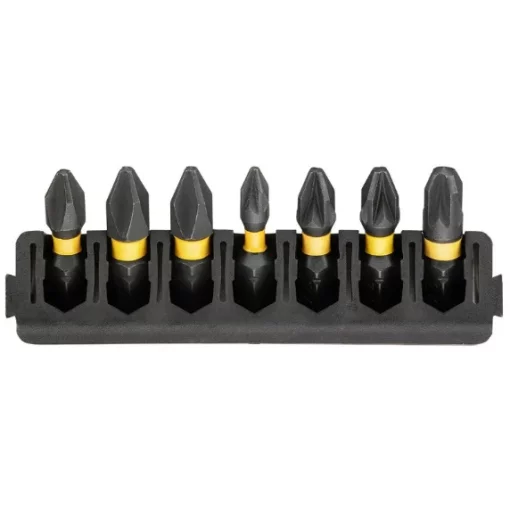 Біти DeWalt FlexTorq 25мм Рh1 Рh2 Pz1 Pz2 Pz3 набір 7шт