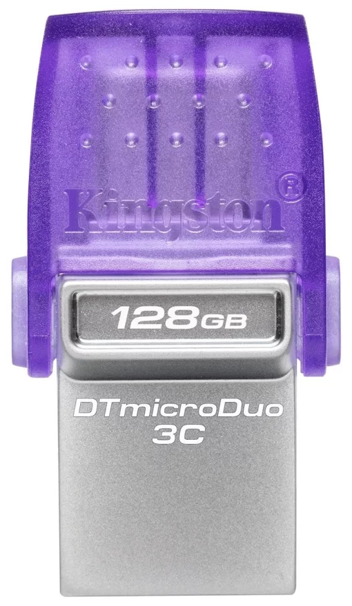 Накопичувач Kingston  128GB USB 3.2 Type-A Gen1 + Type-C DT microDuo 3C R200MB/s