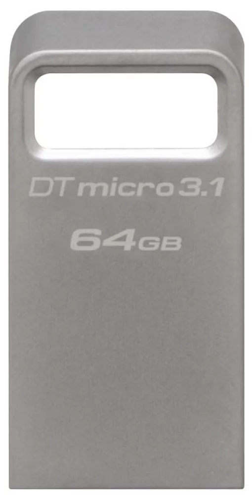Накопичувач Kingston   64GB USB 3.2 Type-A Gen1 DT Micro R200MB/s Metal