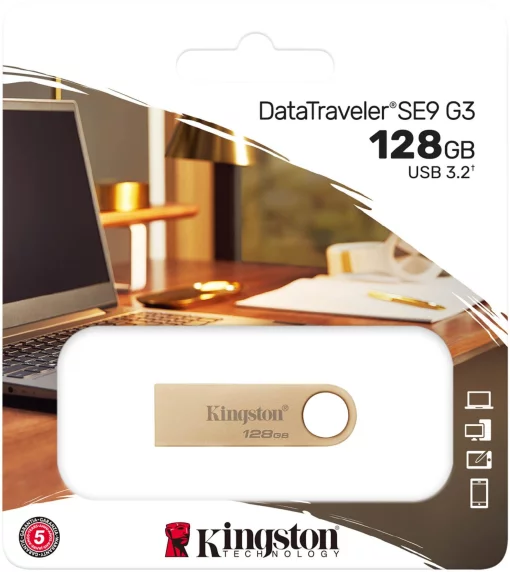 Накопичувач Kingston  128GB USB 3.2 Type-A Gen1 DT SE9 G3