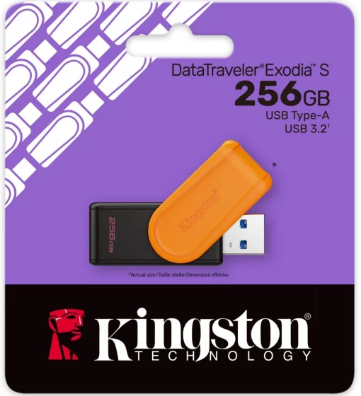 Накопичувач Kingston  256GB USB 3.2 Type-A Gen1 DT Exodia S