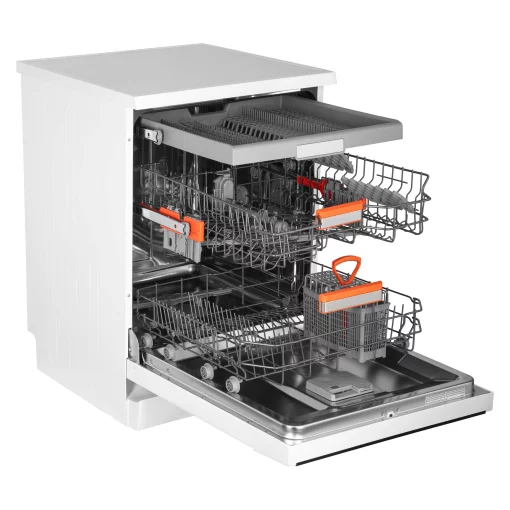 Посудомийна машина ARDESTO, 15компл., А+++, 60см, дисплей, 3й кошик, гігієн.обробка, авт.відкр.дверей, білий