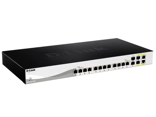 Комутатор D-Link DXS-1210-16TC 12x10GE, 2xSFP+, 2xSFP+/10GE Smart