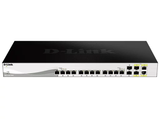 Комутатор D-Link DXS-1210-16TC 12x10GE, 2xSFP+, 2xSFP+/10GE Smart