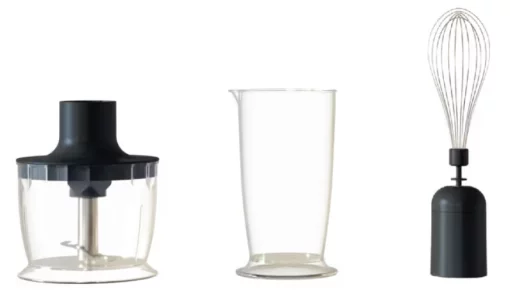 Блендер Electrolux заглибний 800Вт, 3в1, чаша-700мл, чопер, чорний-метал