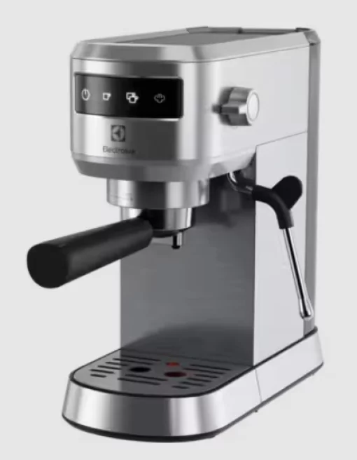 Кавоварка Electrolux ріжкова, 1л, мелена, ручний капуч, LED-дисплей, підігрів чашок, метал