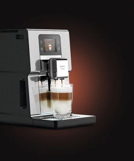 Кавомашина Krups Intuition Experience+ 3л, зерно, автомат.капучинатор, дисплей, авторецептів - 7, сенcор.керування, сріблястий