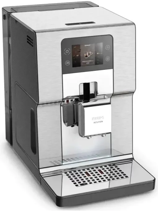Кавомашина Krups Intuition Experience+ 3л, зерно, автомат.капучинатор, дисплей, авторецептів - 7, сенcор.керування, сріблястий