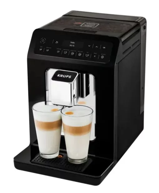 Кавомашина Krups Evidence 2.3л, зерно, автомат.капучинатор, дисплей, авторецептів - 15, сенсор.керування, чорний