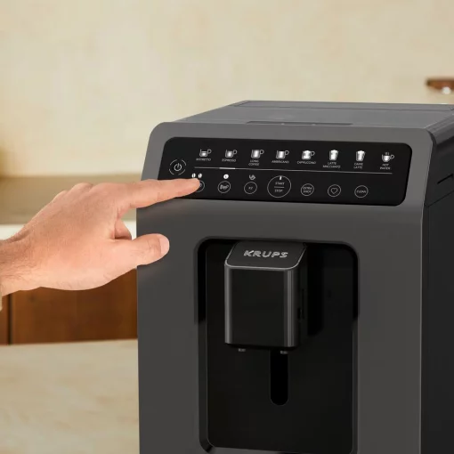 Кавомашина Krups Evidence Classic, 2.3л, зерно, автомат.капуч, дисплей, авторецептів -8, сенсор.керування, чорний