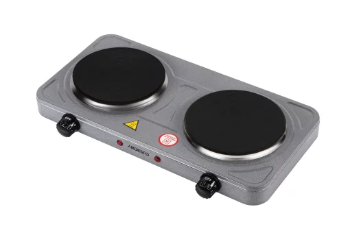 Плитка настільна Ardesto електрична, конфорок - 2 на 1кВт + 1кВт, керування - мех., графіт