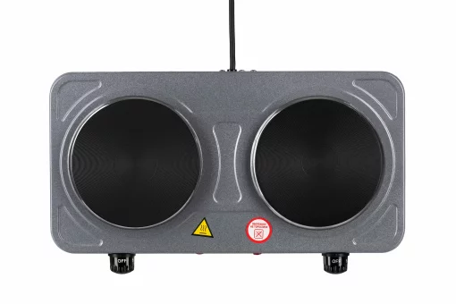 Плитка настільна Ardesto електрична, конфорок - 2 на 1кВт + 1кВт, керування - мех., графіт